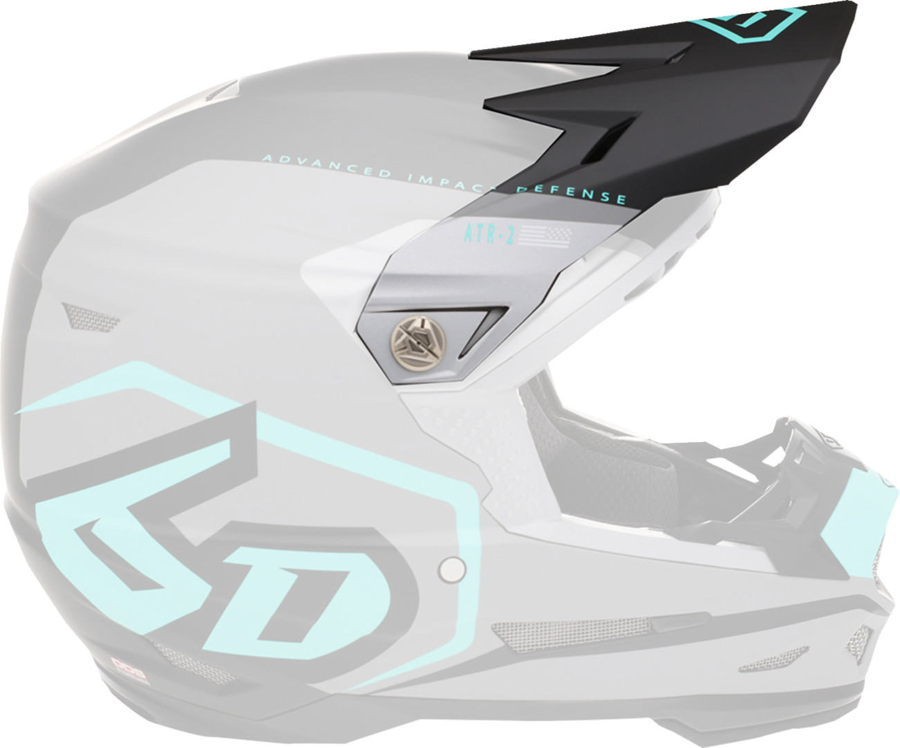 6D HELMETS Fits ATR-2 Visor - Delta - Teal 72-6120