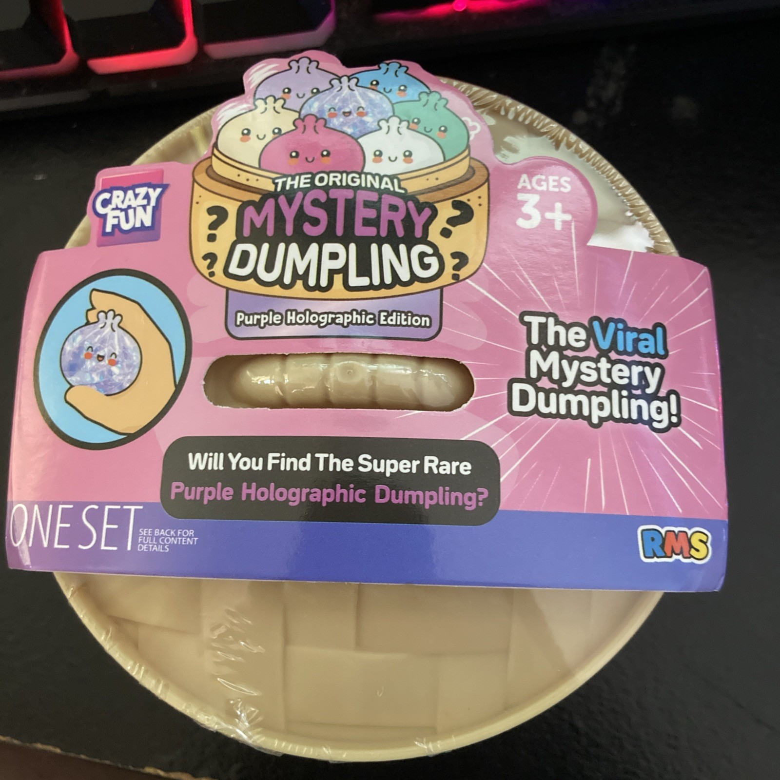 RMS Crazy Fun Mystery Dumpling Purple Holographic Edition Fidget Toy