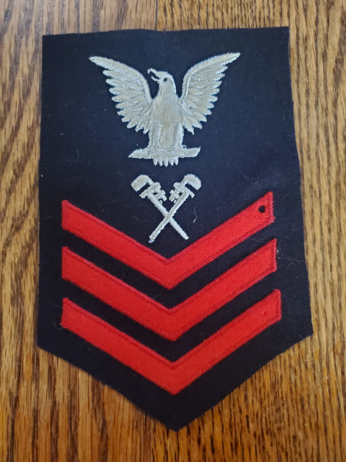 WW11 United States Navy Machinist's Mate Petty Officer 1st Class rating badge...