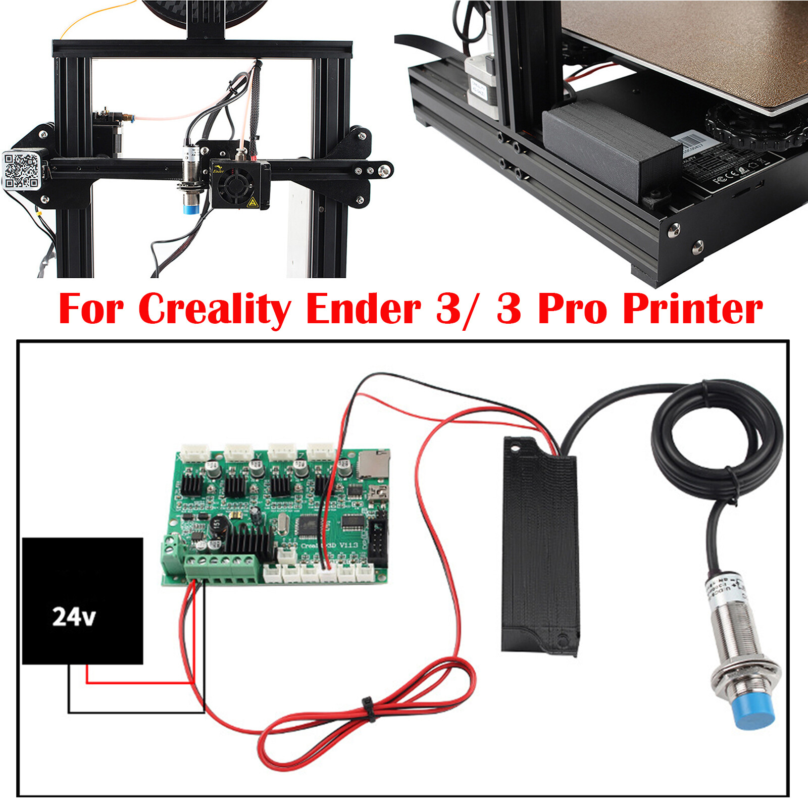 3D Printer Complete Auto Bed Leveling Sensor Set for Creality Ender 3/3 Pro Part