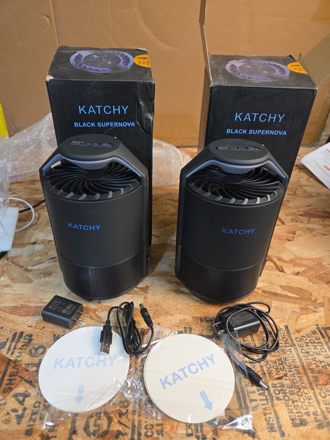 Lot Of 2 Katchy Original Indoor Insect Trap. Traps Bugs, Gnats & Mosquitos.
