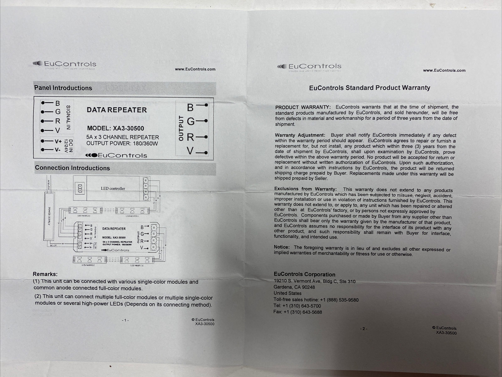 DMX LED Power Repeater: XA3-30500