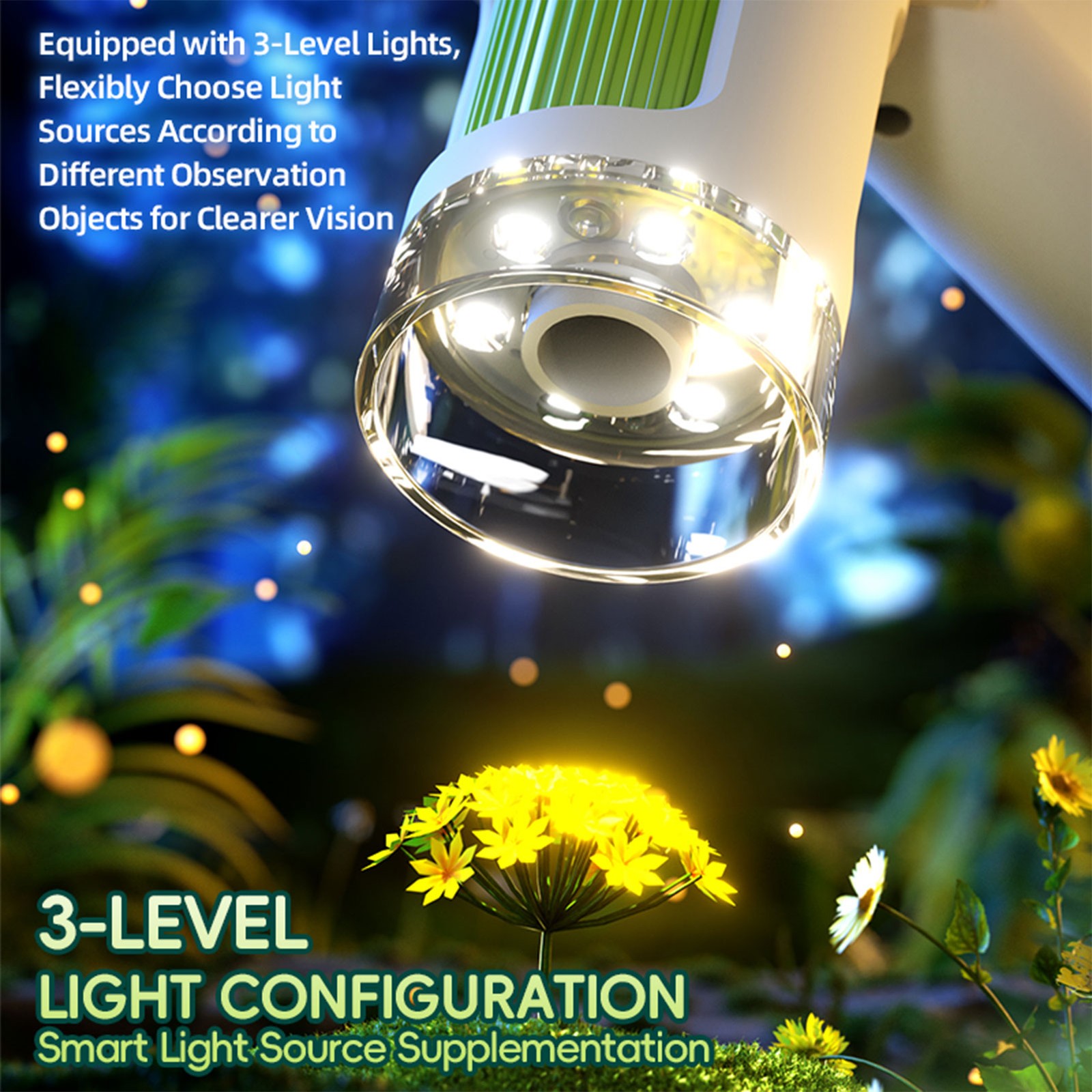 1600X Kids Digital Microscope - 4" 1080P Screen, Handheld Portable Science Kit