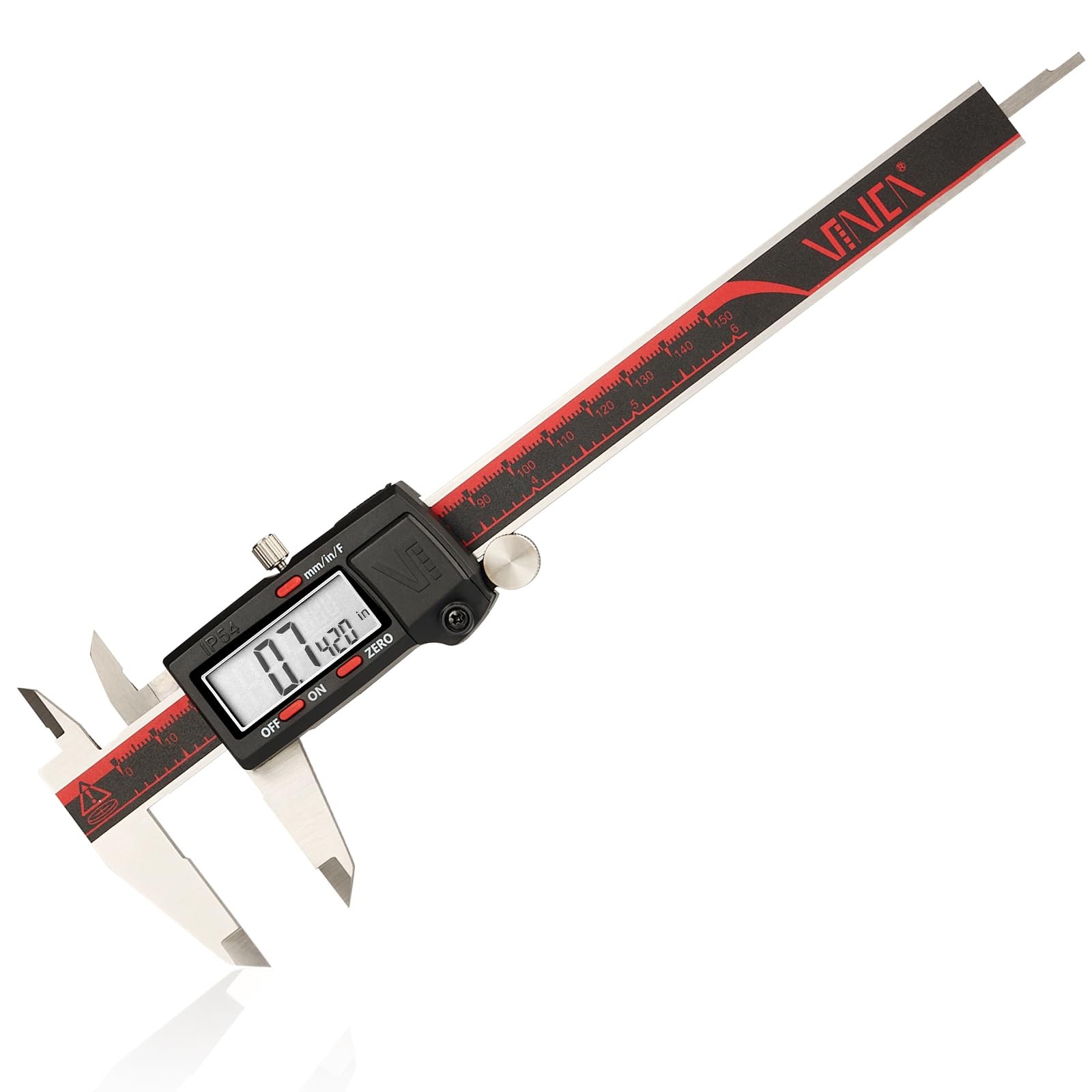 IP54 Grade Digital Caliper DCLA0605 6 Inch/150mm Stainless Large LCD