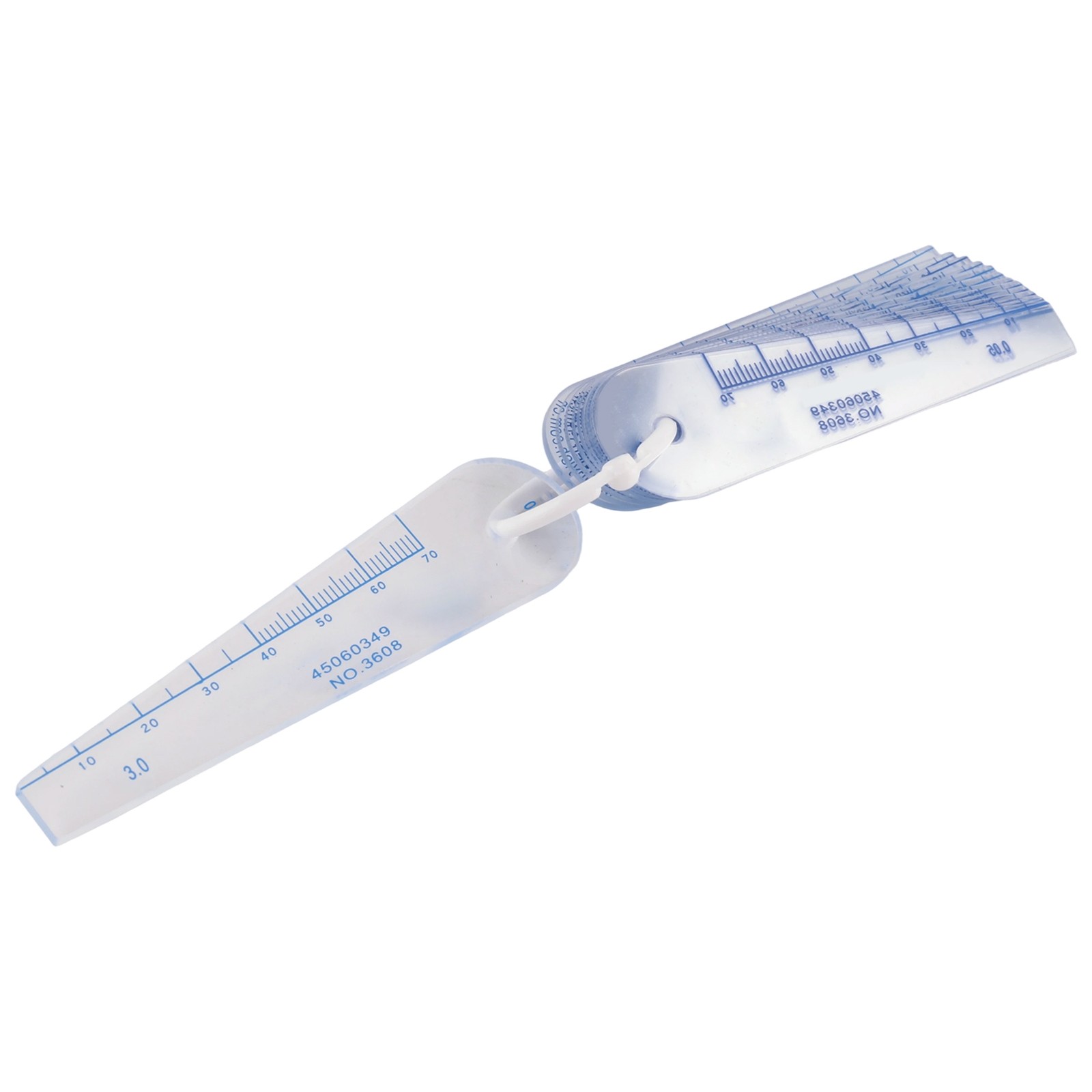 Plastic Feeler  0.05mm to 3mm Metric -Measuring Tool 21 Leaf T6Q88766