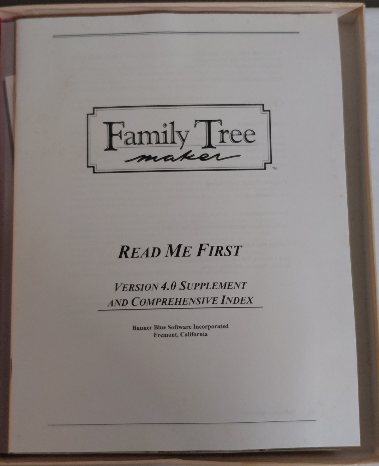 Family Tree Maker Version 4.0 Genealogy Software Vintage PC Program Complete Box
