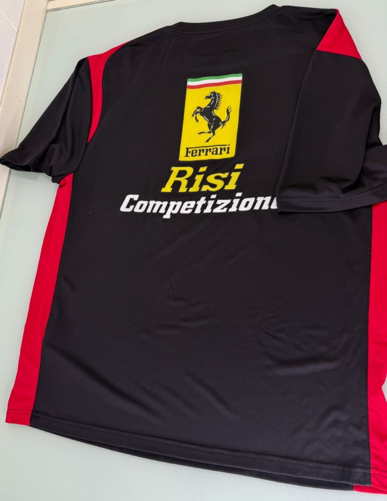 Ferrari RISI Competizione Performance Shirt Mens M Moisture Wicking Activewear
