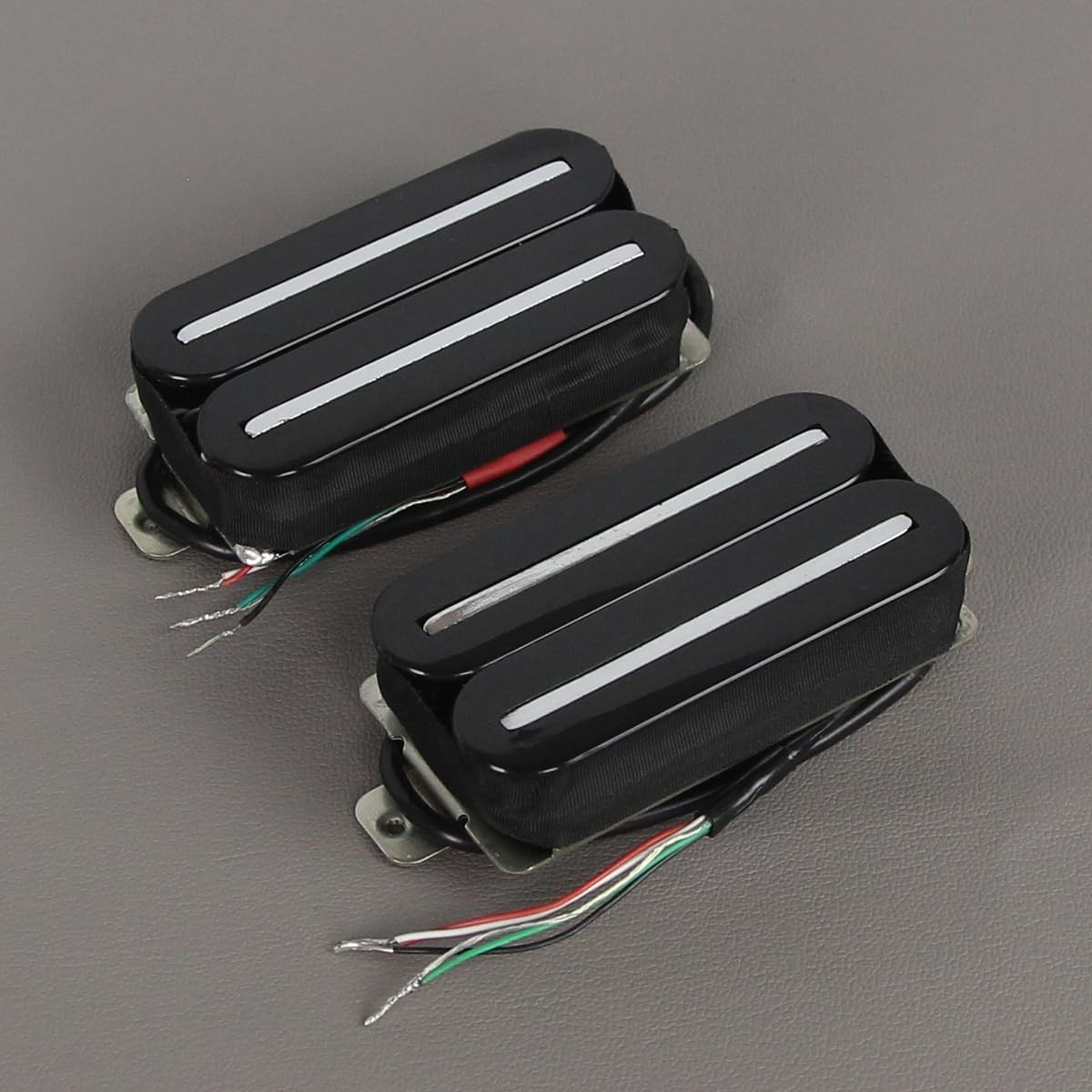 High-Output Dual Rail Humbucker Pickup Set - Versatile & Easy Install, Black