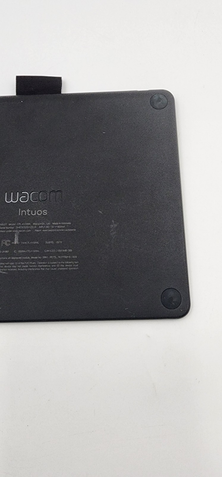 Wacom Intuos Small CTL-4100 Drawing Tablet, Missing Stylus, Works