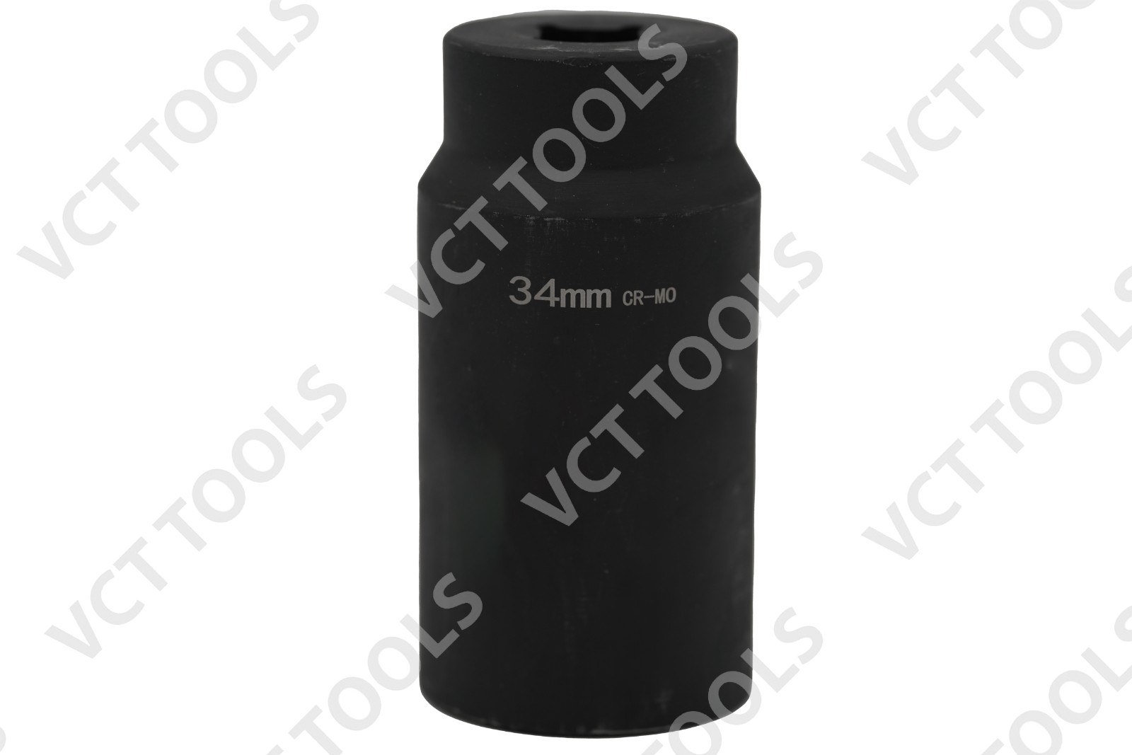 34mm 6-Point Axle Nut Impact Socket  1/2" Drive CR-MO Steel Black Finish
