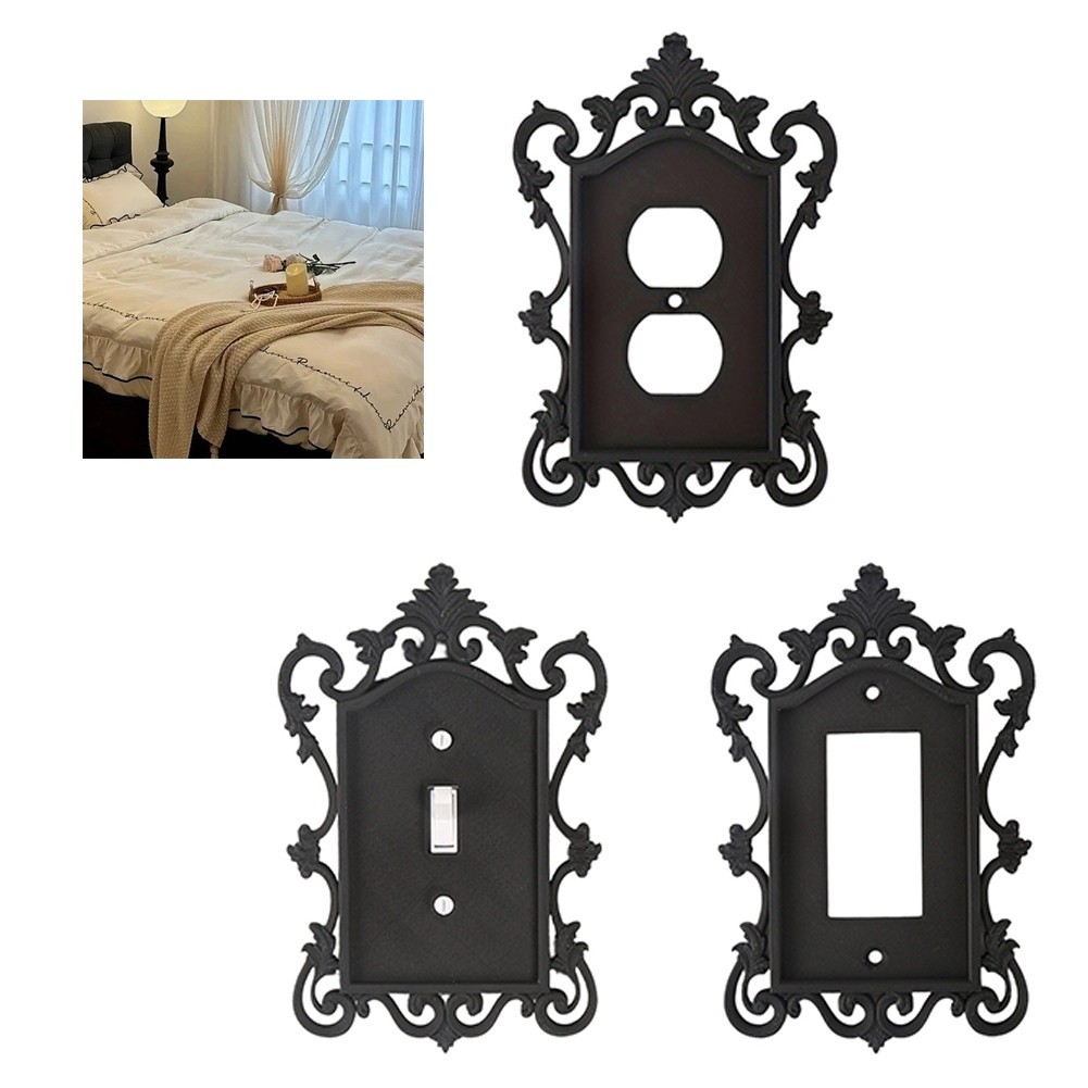 Victorian Gothic Style Light Switch Cover 11.6 cm x 17.6 cm Plastic Wall Panel