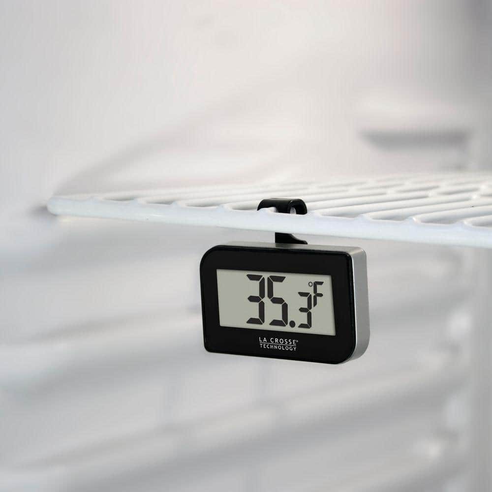 Small Black Digital Thermometer with Hook