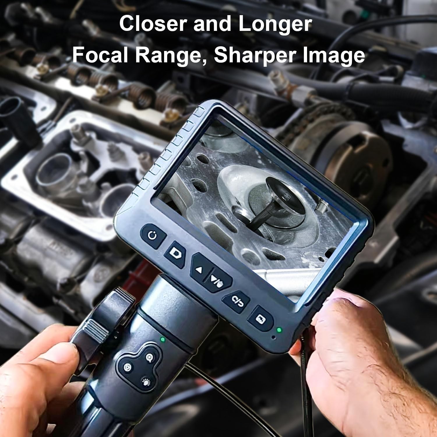 1080P Two-Way Articulating Borescope Inspection Camera, 5.5FT Flexible Probe for