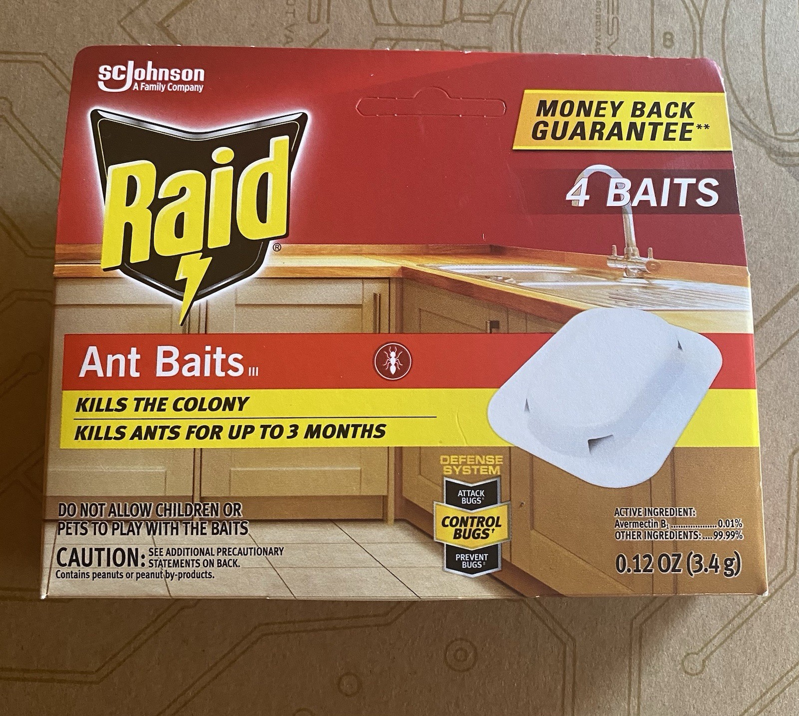 Raid Ant Baits III - 4 Pack - Kills Ants for up to 3 Months