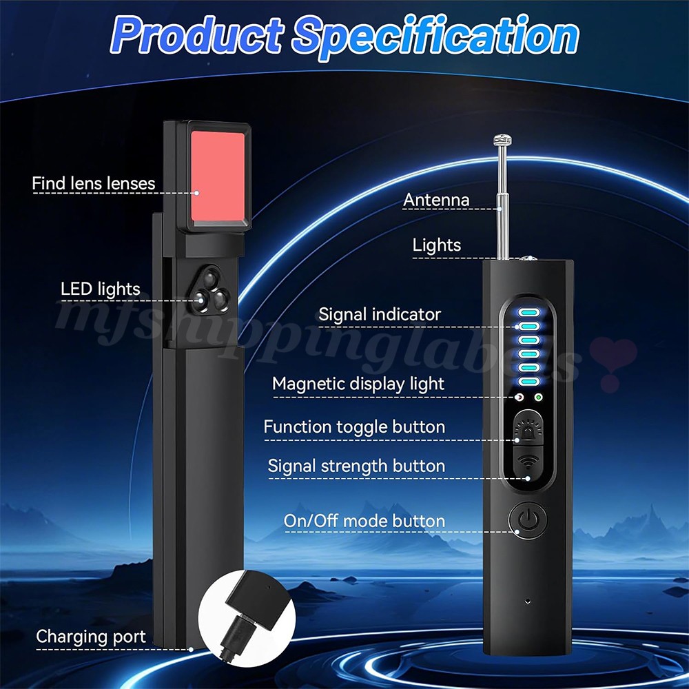 Hidden Camera Detector Anti Spy Signal Tracker GSM Audio Bug Finder Scanner