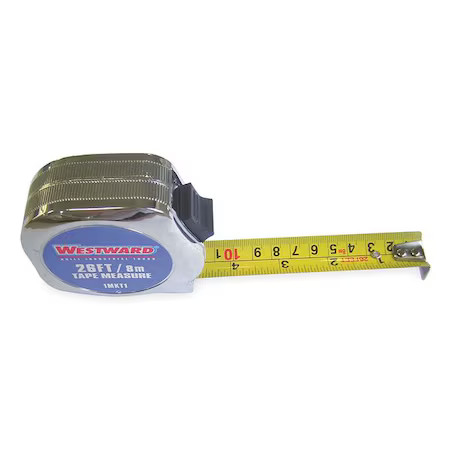 Westward 1Mkt1 26 Ft Tape Measure, 1 In Blade