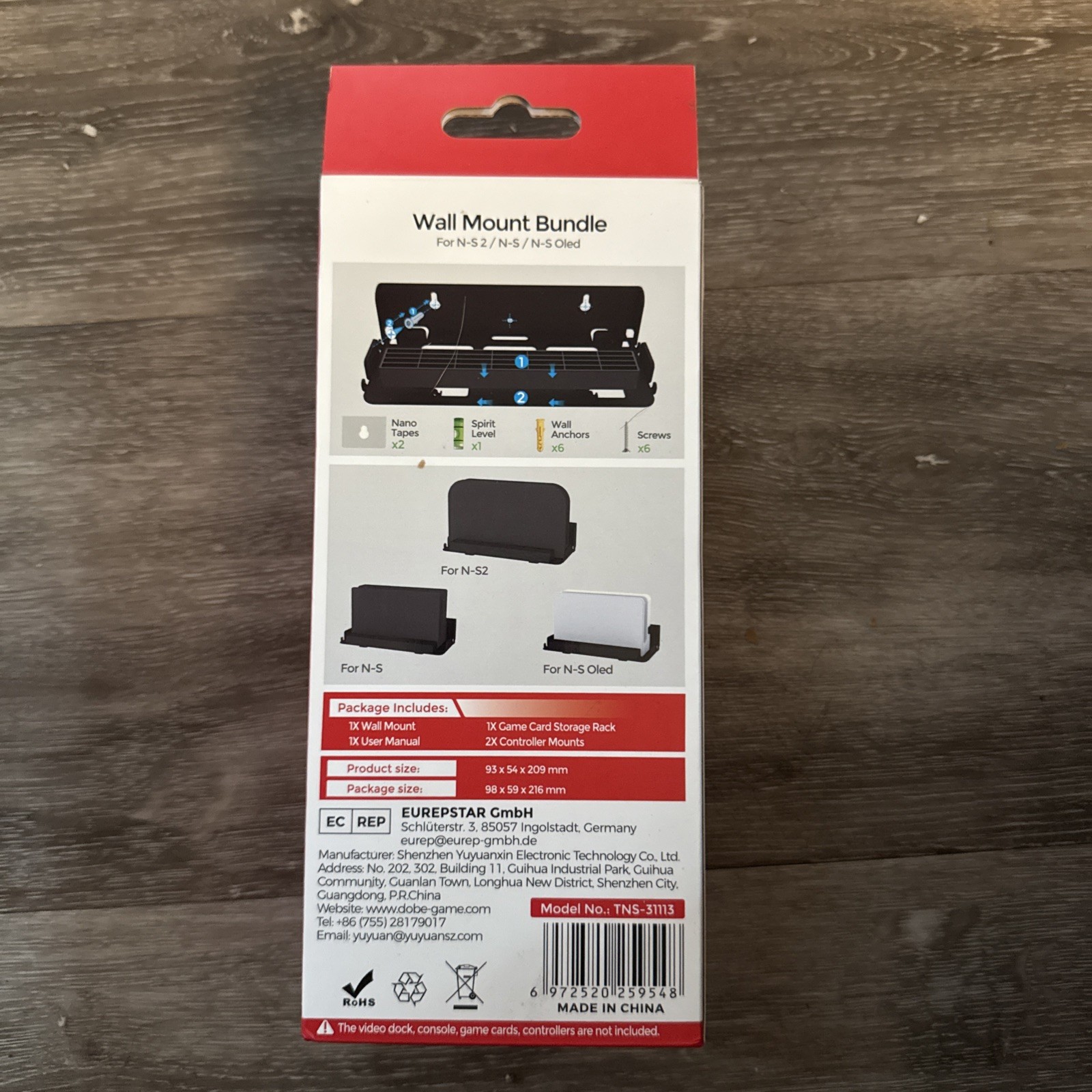 Wall Mount Stand Bundle for Nintendo Switch’, Bracket Holder W/ Controller Mount