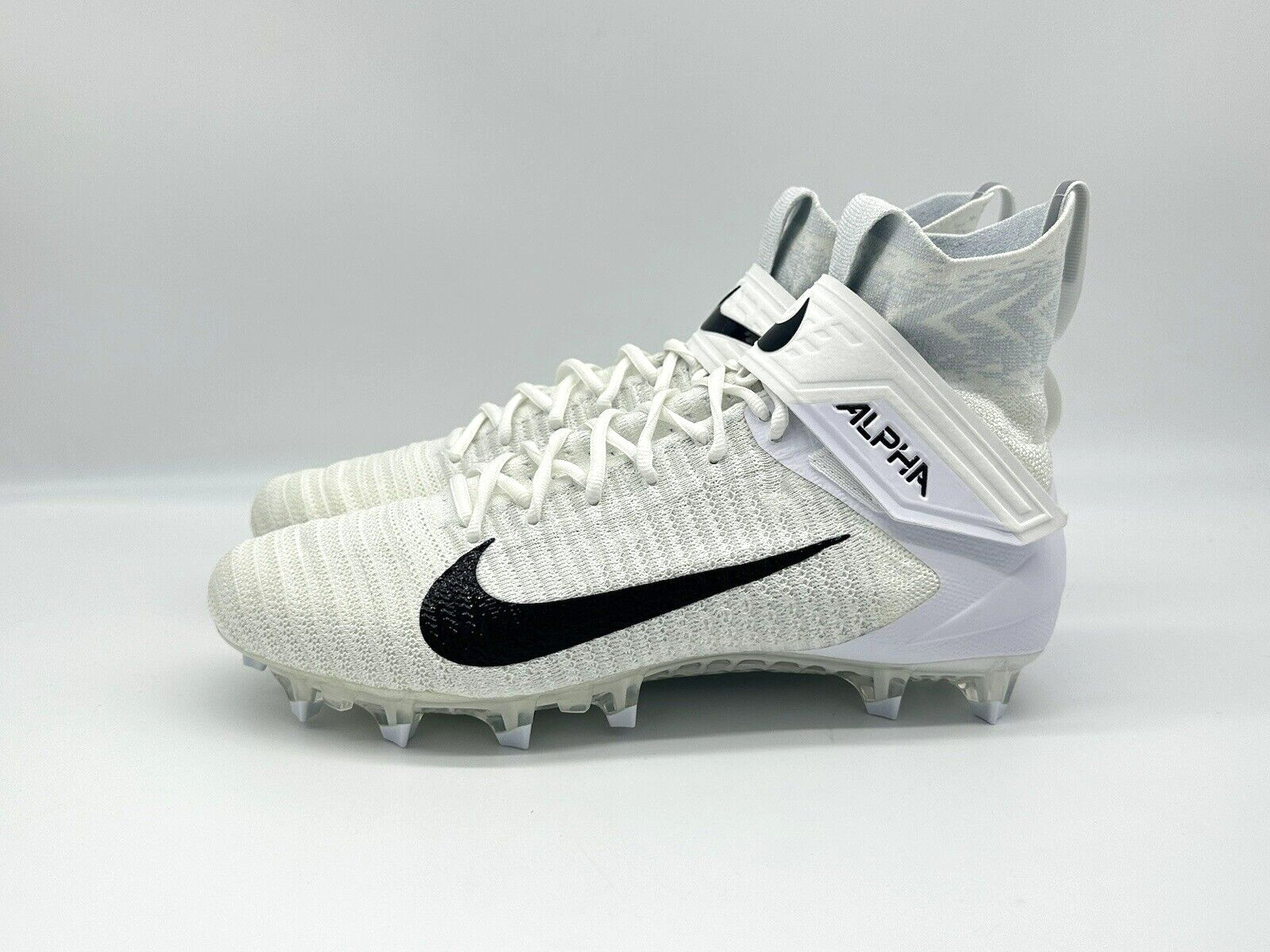 Nike Alpha Menace Elite 2 Flyknit Mens Size 12 Football Cleat White AO3374-101