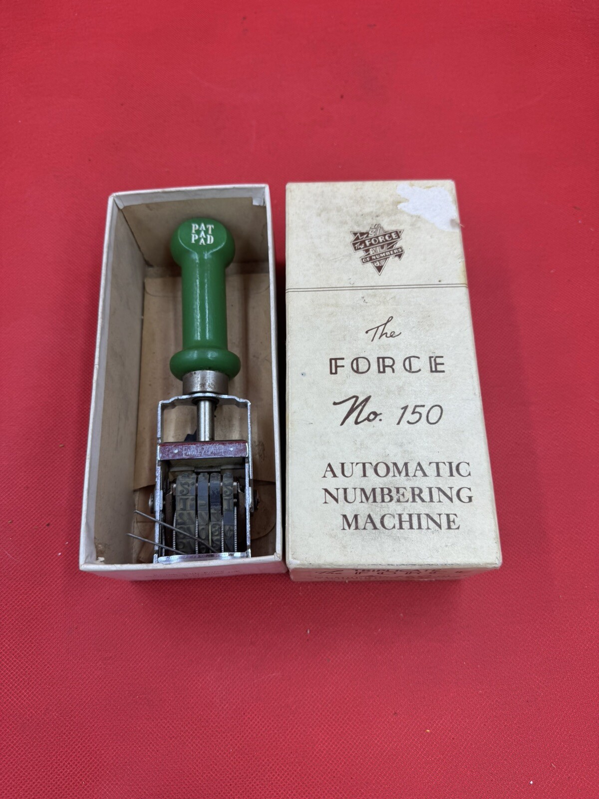 Vintage The Force Model 150 Automatic Numberer Machine Stamp 597E