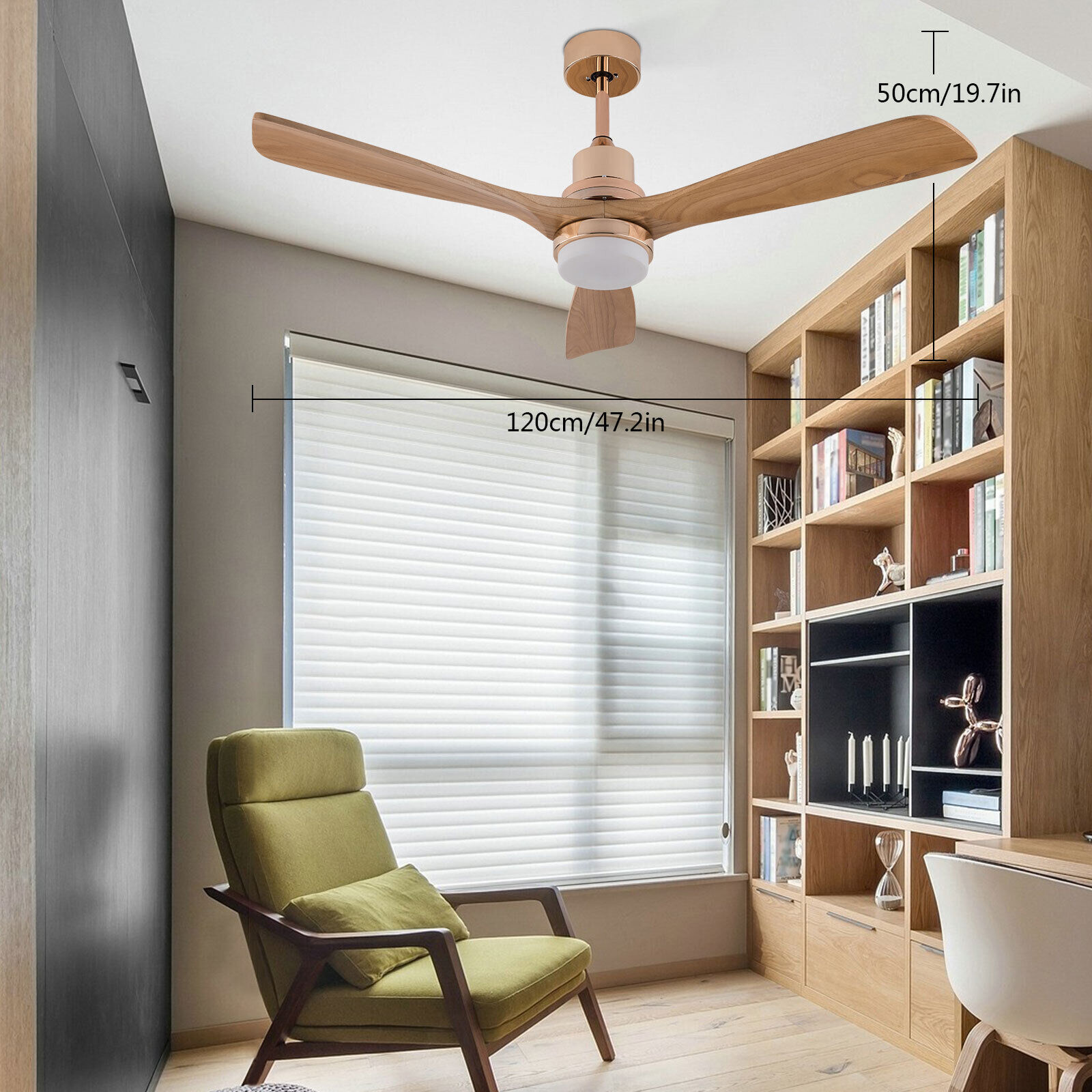48 inch Ceiling Fans W/ Lights 48" Compact Energy-Efficient W/ Integrated LED
