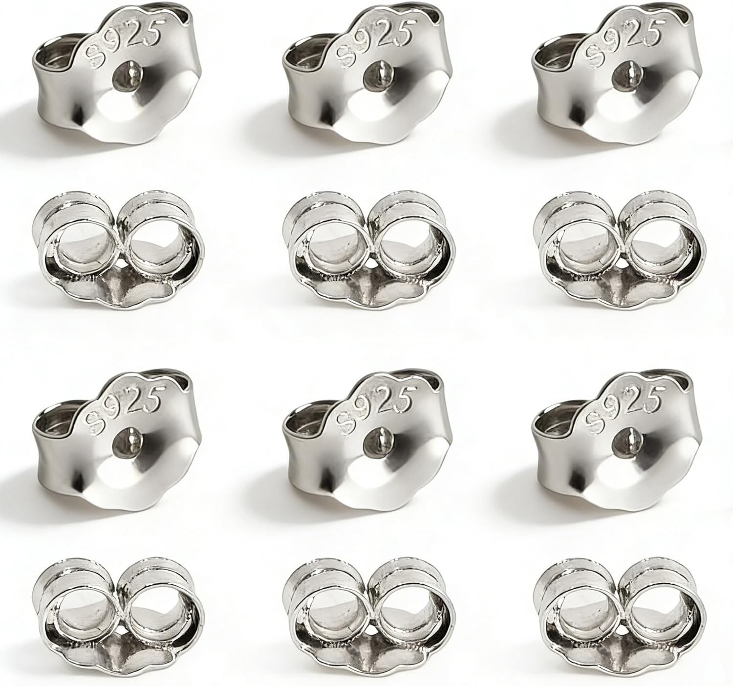 14K Gold Plated Earring Backs - 12 pcs Hypoallergenic for Sensitive Ears