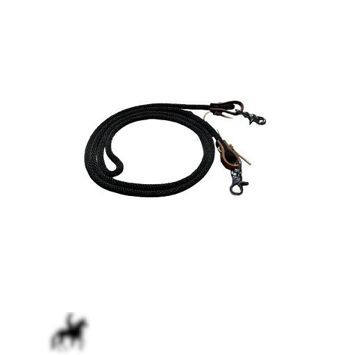 Horse Reins FARO Poly Roper - 3/8" x 8' Nickel Plated Scissor Snaps