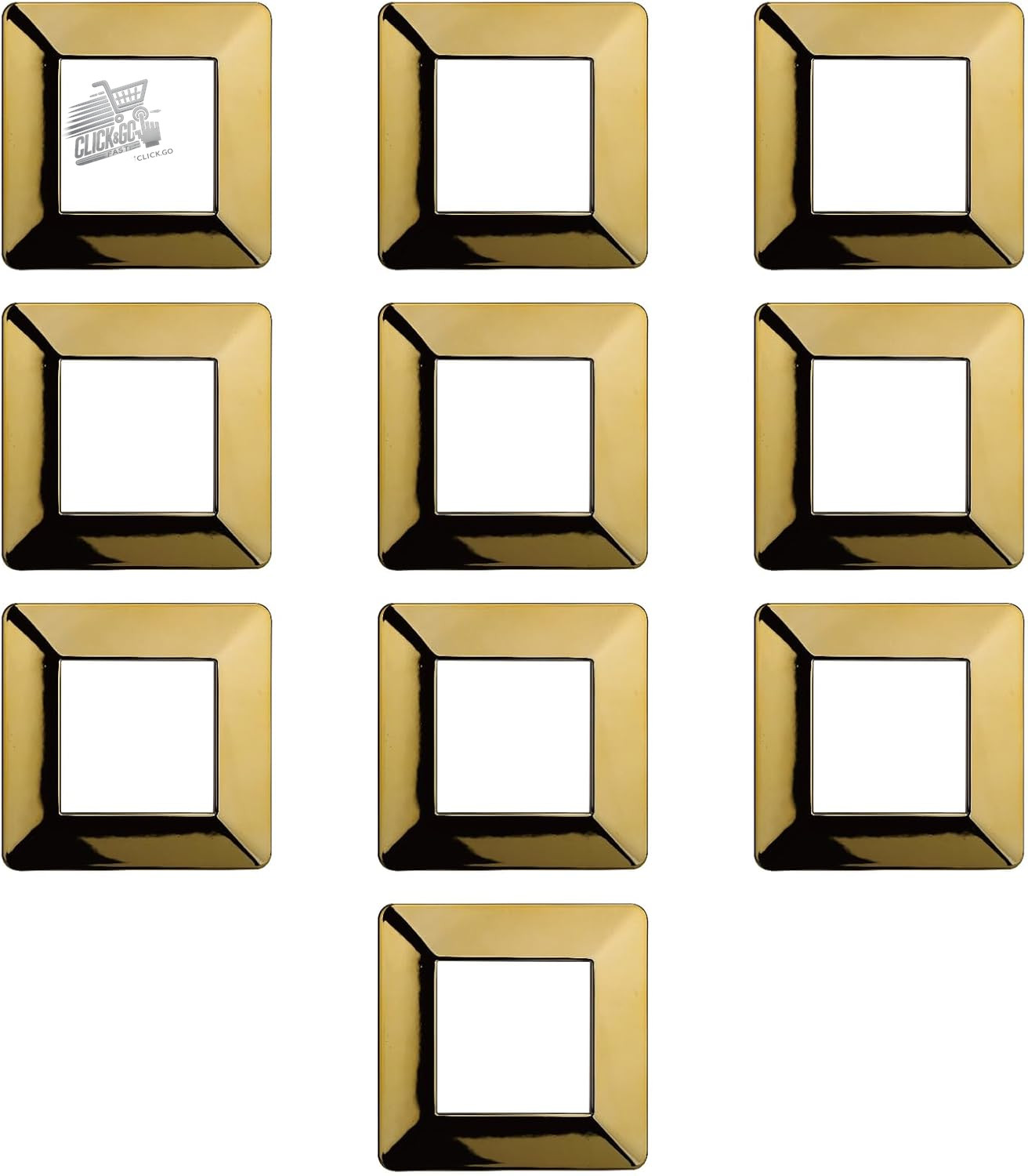 10 Polished Gold Plates Compatible Vimar Plana 2 Modules Support Civil Series Cas