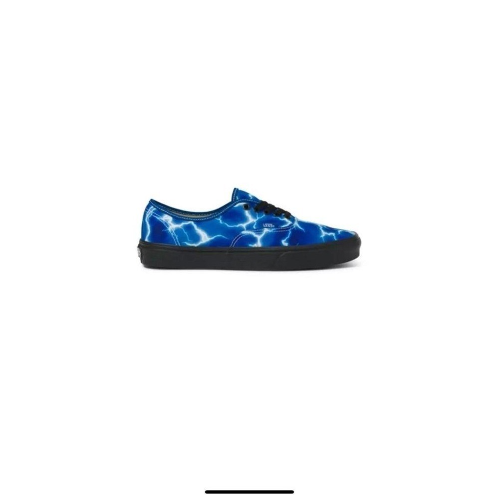 Vans Authentic Lightning Black/Blue VN0A5HZS9FT Skate Shoes Size 10.5 Men’s