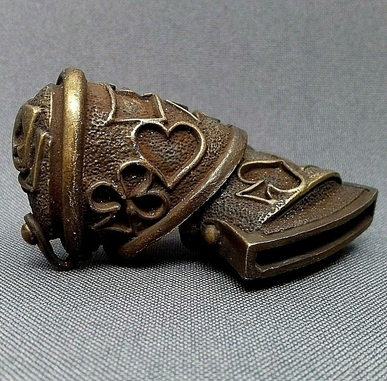 Knife Finger Guard Bolster and Pommel - Bronze set Joker