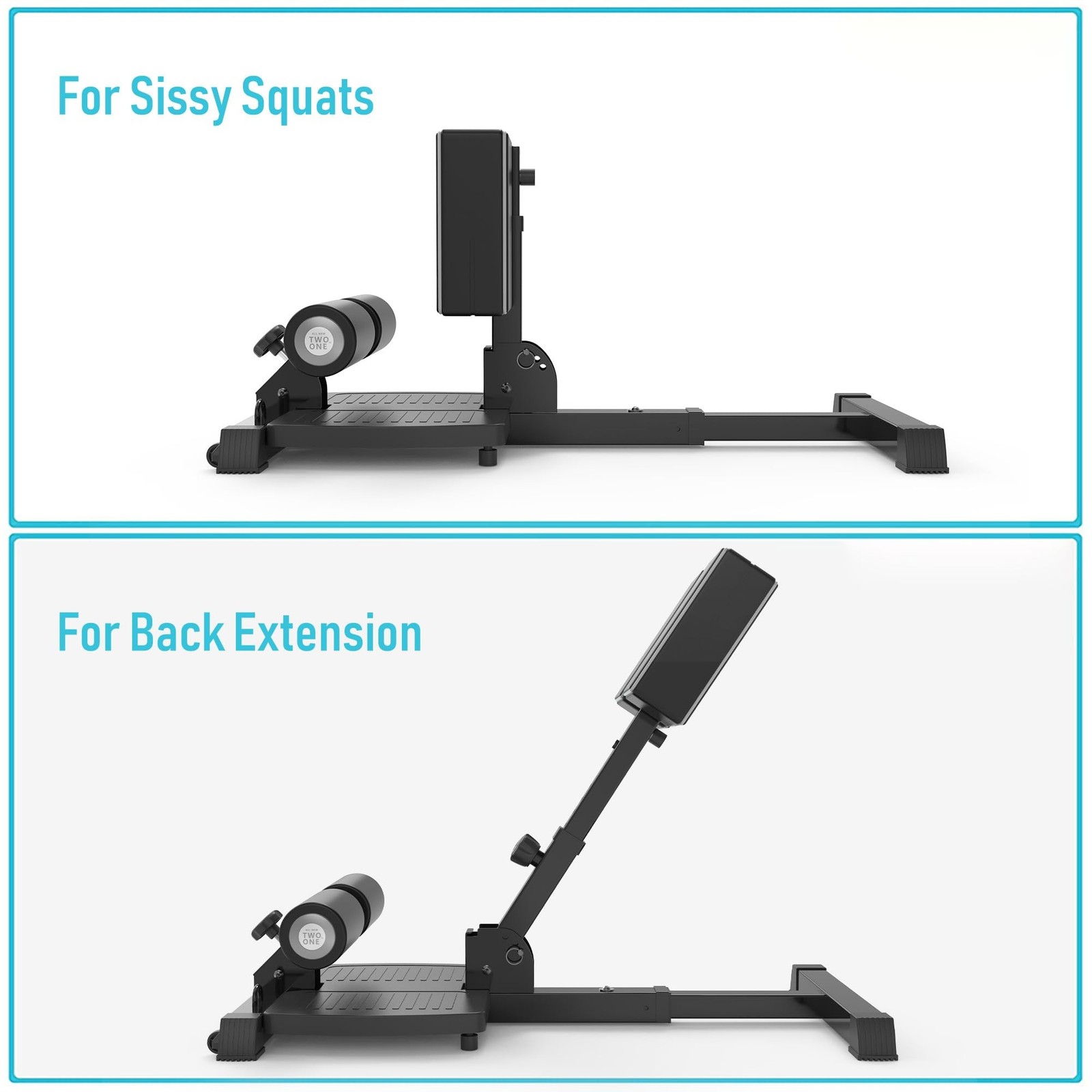 leikefitness Sissy Squat Machine, Deluxe Multi-Function Deep Sissy Squat Benc...