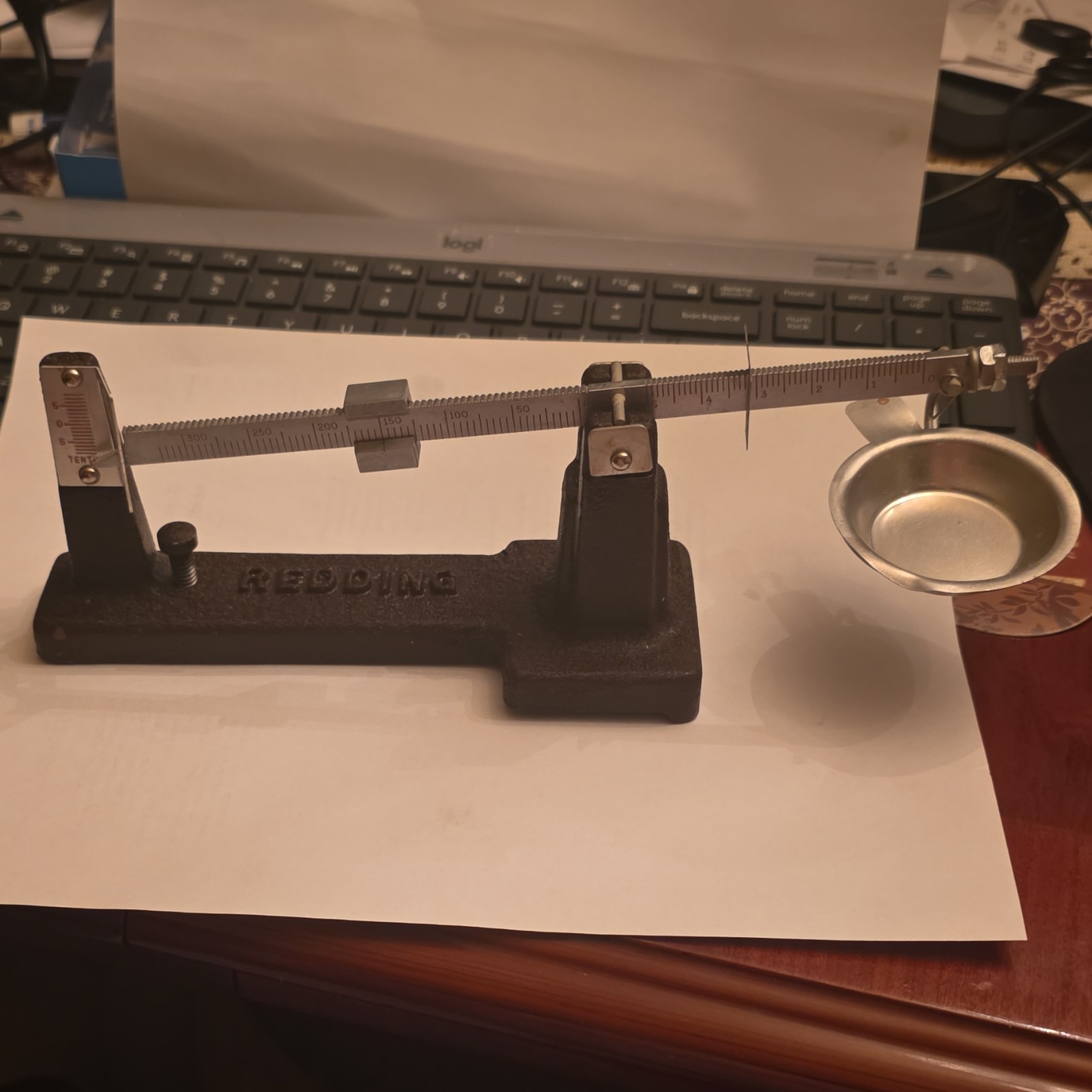 Redding Reloading Powder Scale Beam Balance Cleaned Complete Smooth Operation