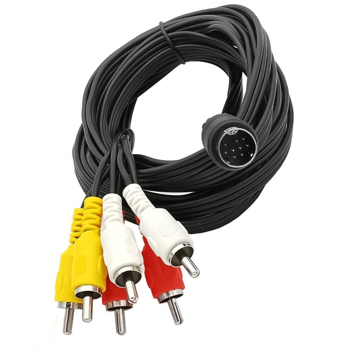 9 Pin Mini DIN S-Video TV To 6 RCA Male AV Cable Video Converter Adapter Lead
