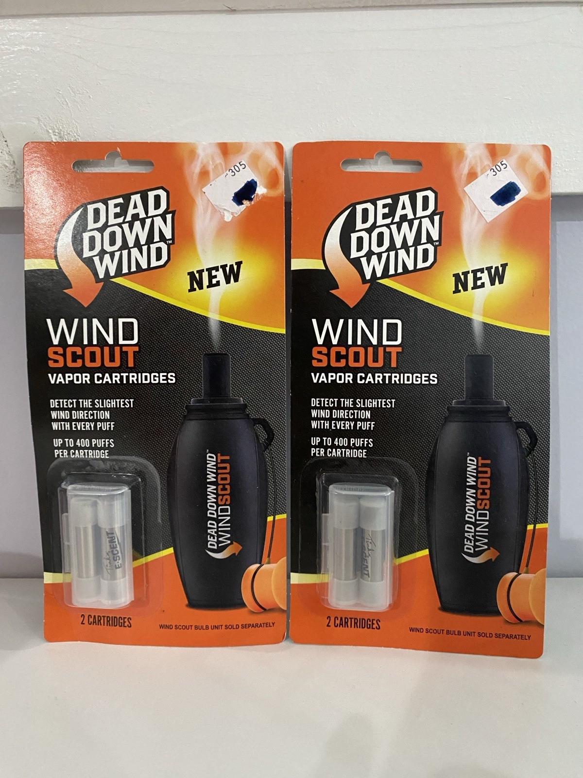 Pack Of 2 Dead Down Wind 203518 WindScout Wind Detector Refill 4 Catridges Total