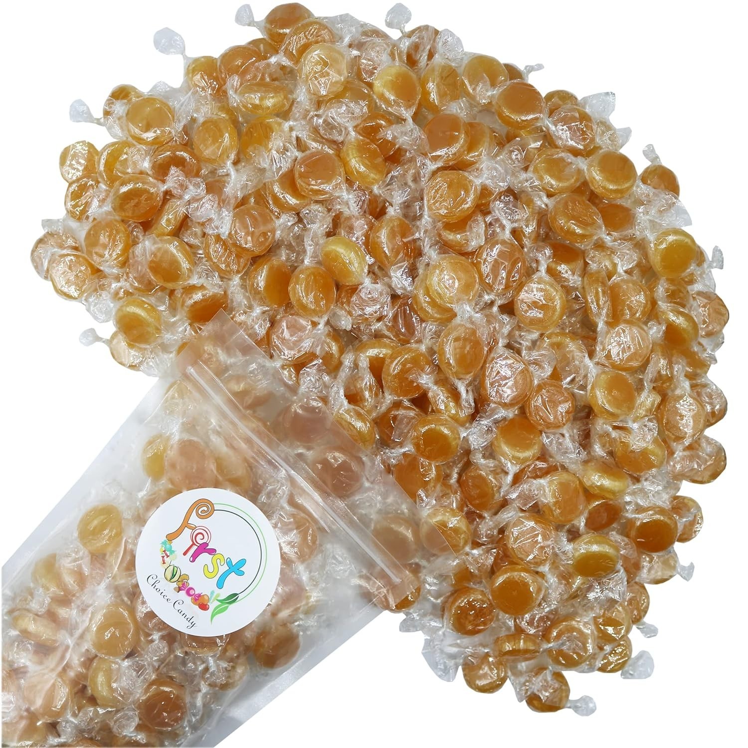 FirstChoiceCandy Individually Wrapped  Butterscotch Hard Candy Disc Buttons