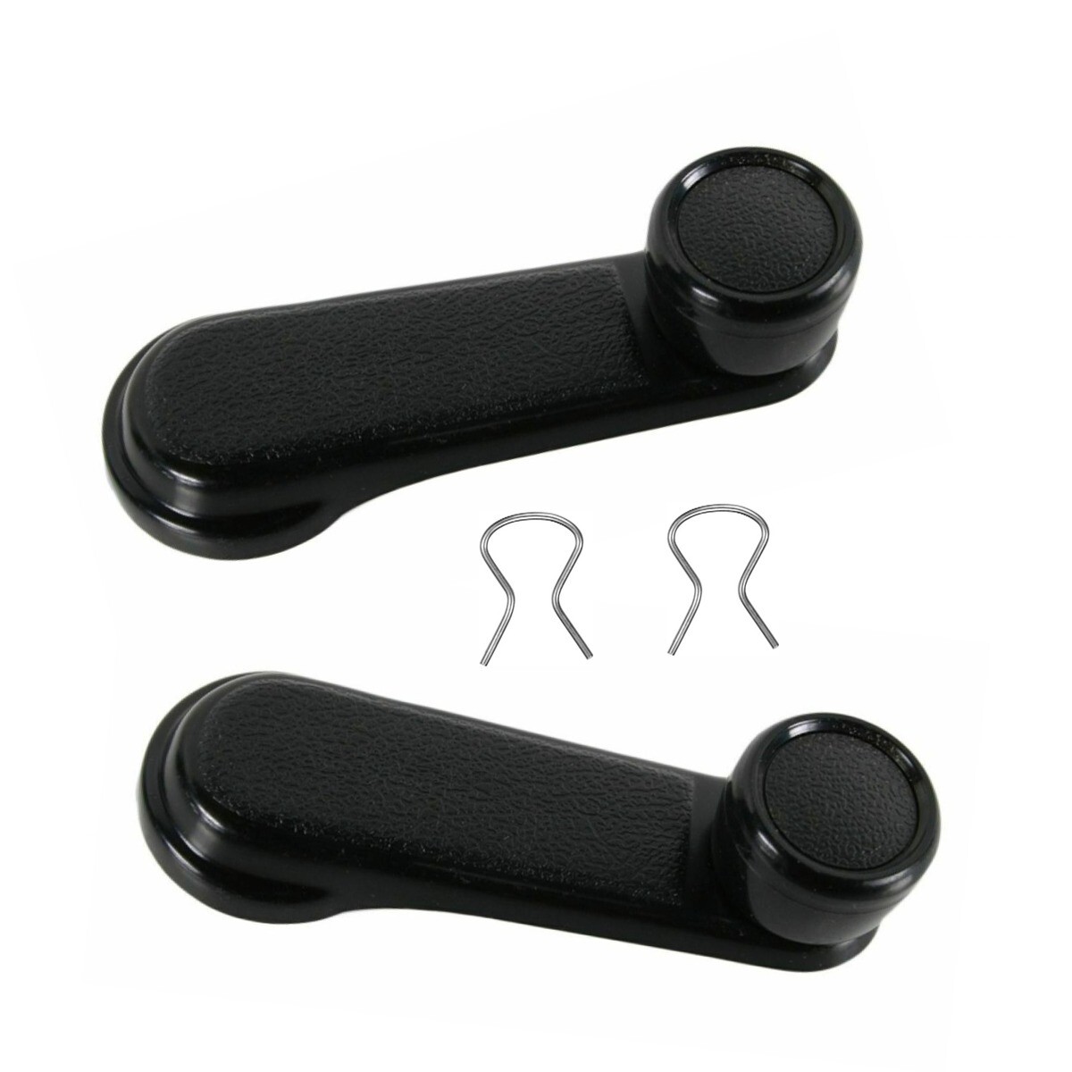 2 NEW Manual Window Crank Handles BLACK for 98-04 Frontier 87-95 Pathfinder