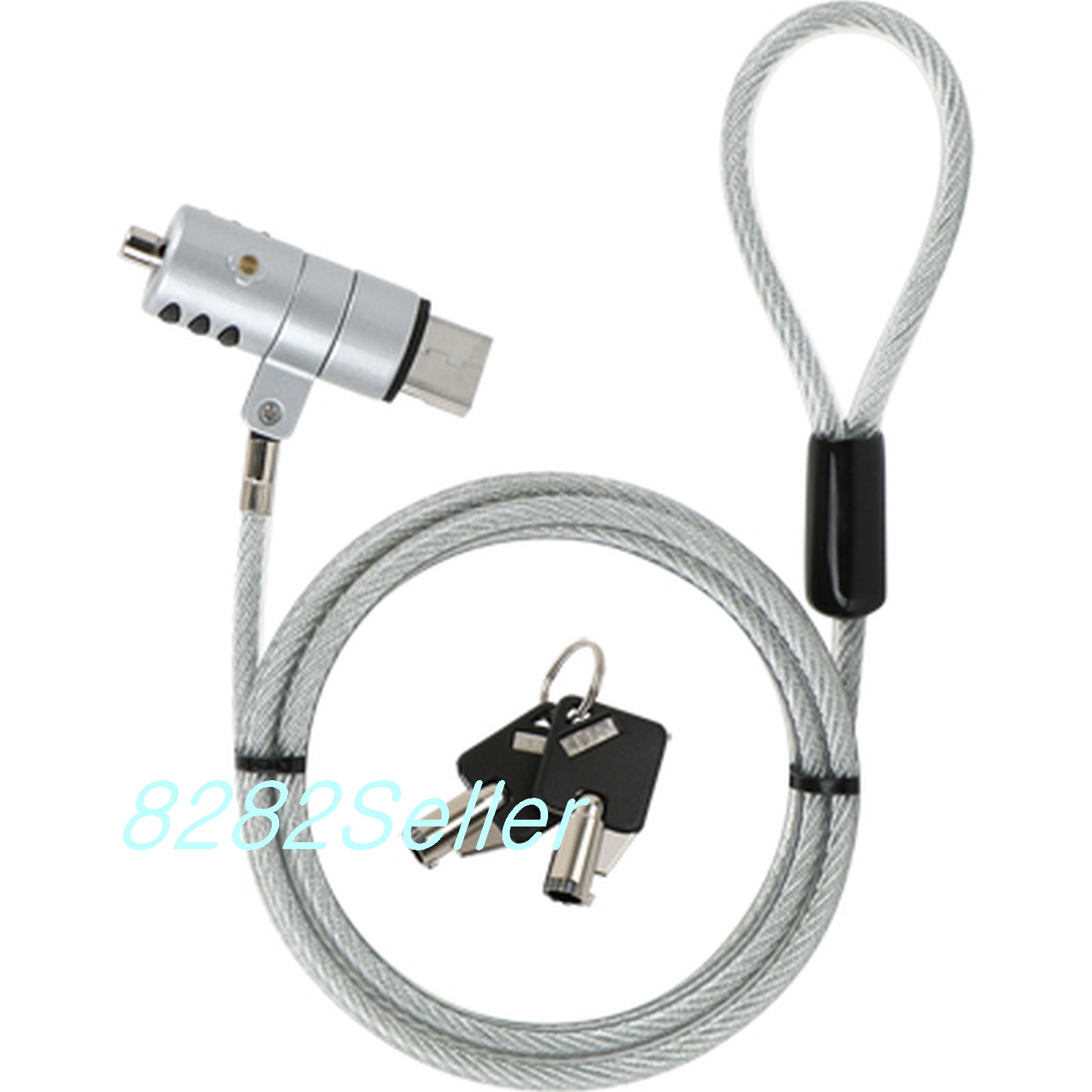 Security USB Port Lock Steel Cable Chain Key type For MacBook Air & Pro 1.8M 6FT