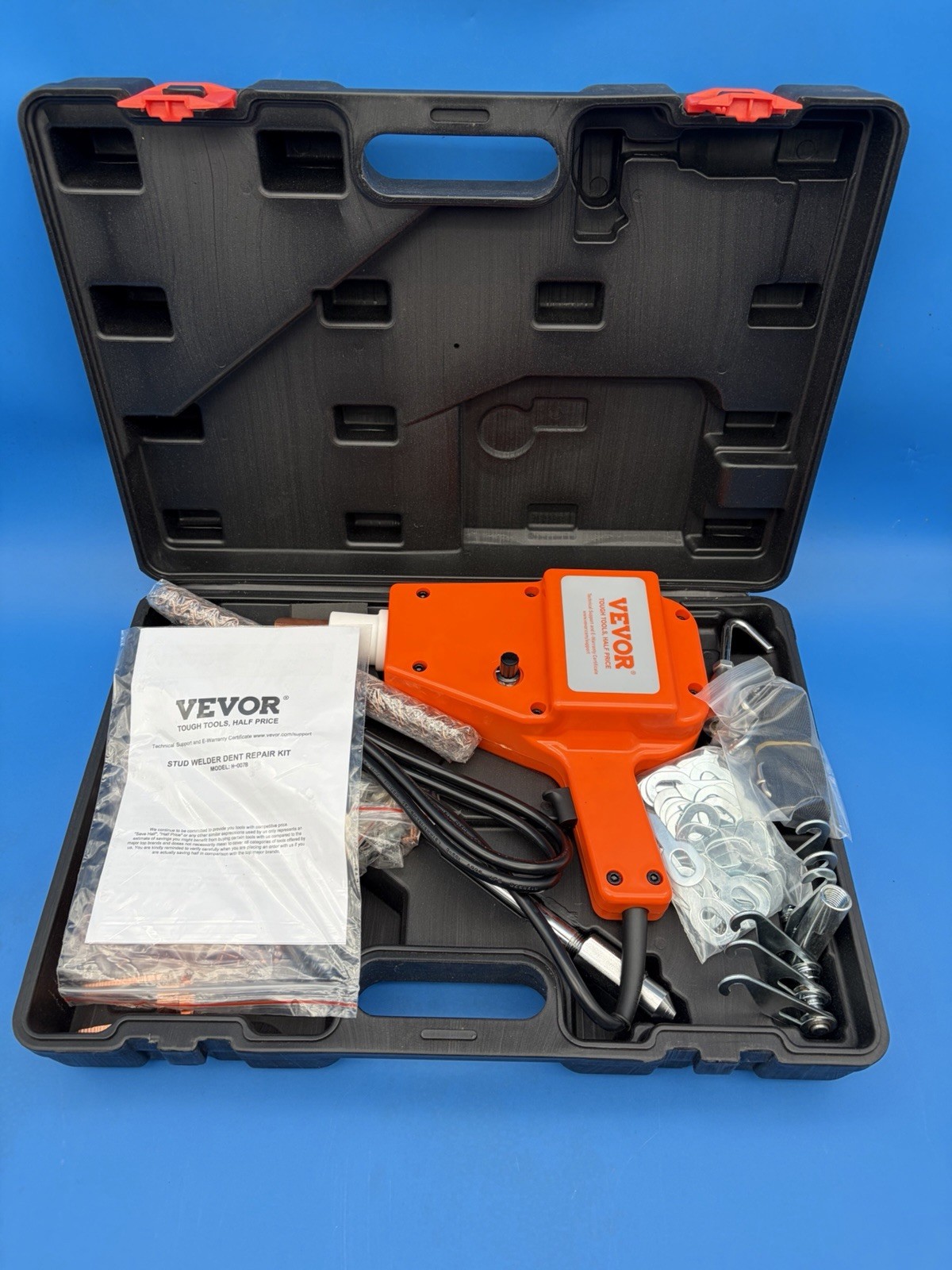 VEVOR Auto Body Dent Repair Kit 800VA Electric Stud Welder Gun w/ Puller Hammer