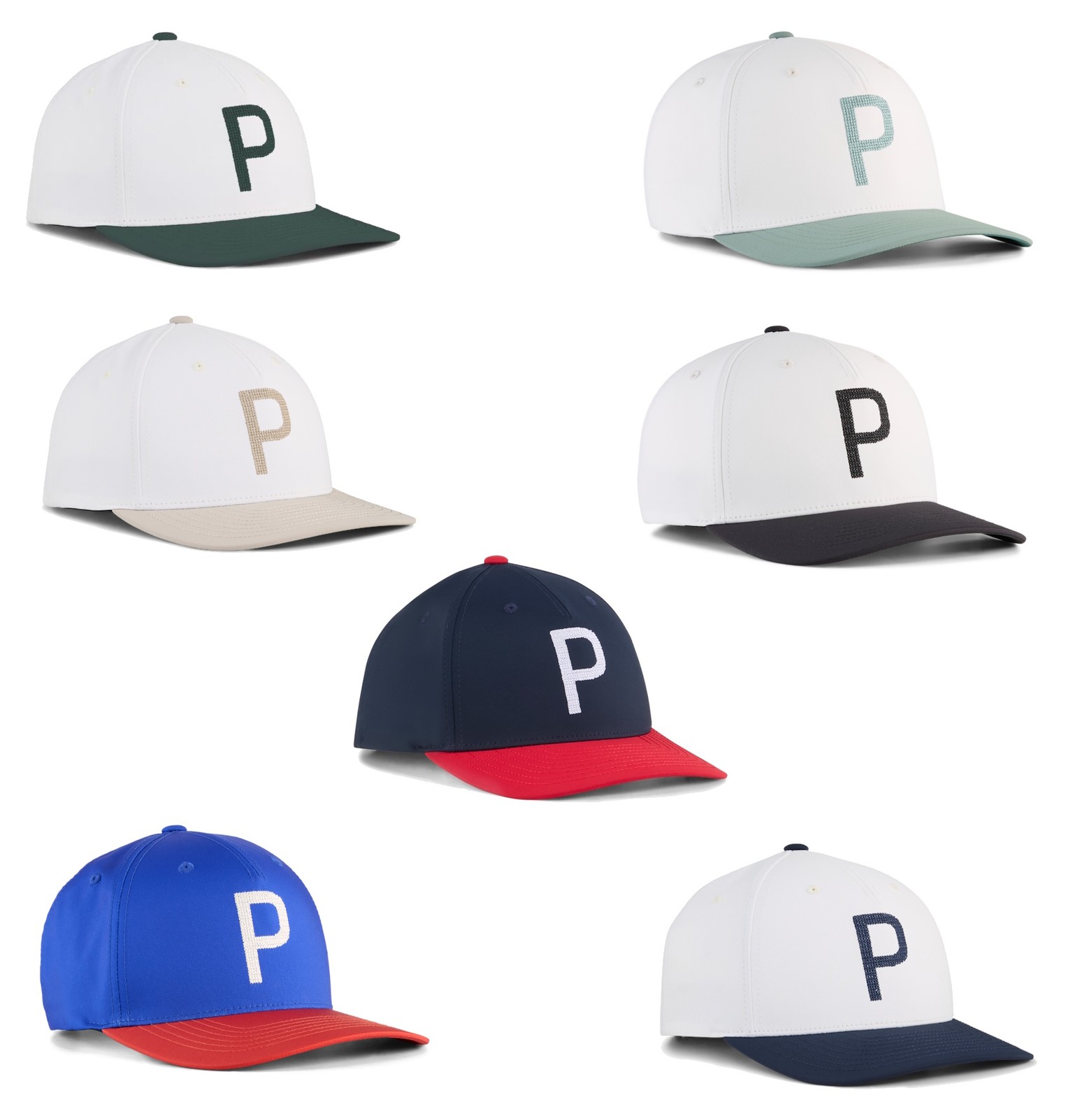 Puma Mens Crafted P Golf Cap Snapback Golf Hat - 026134 - New