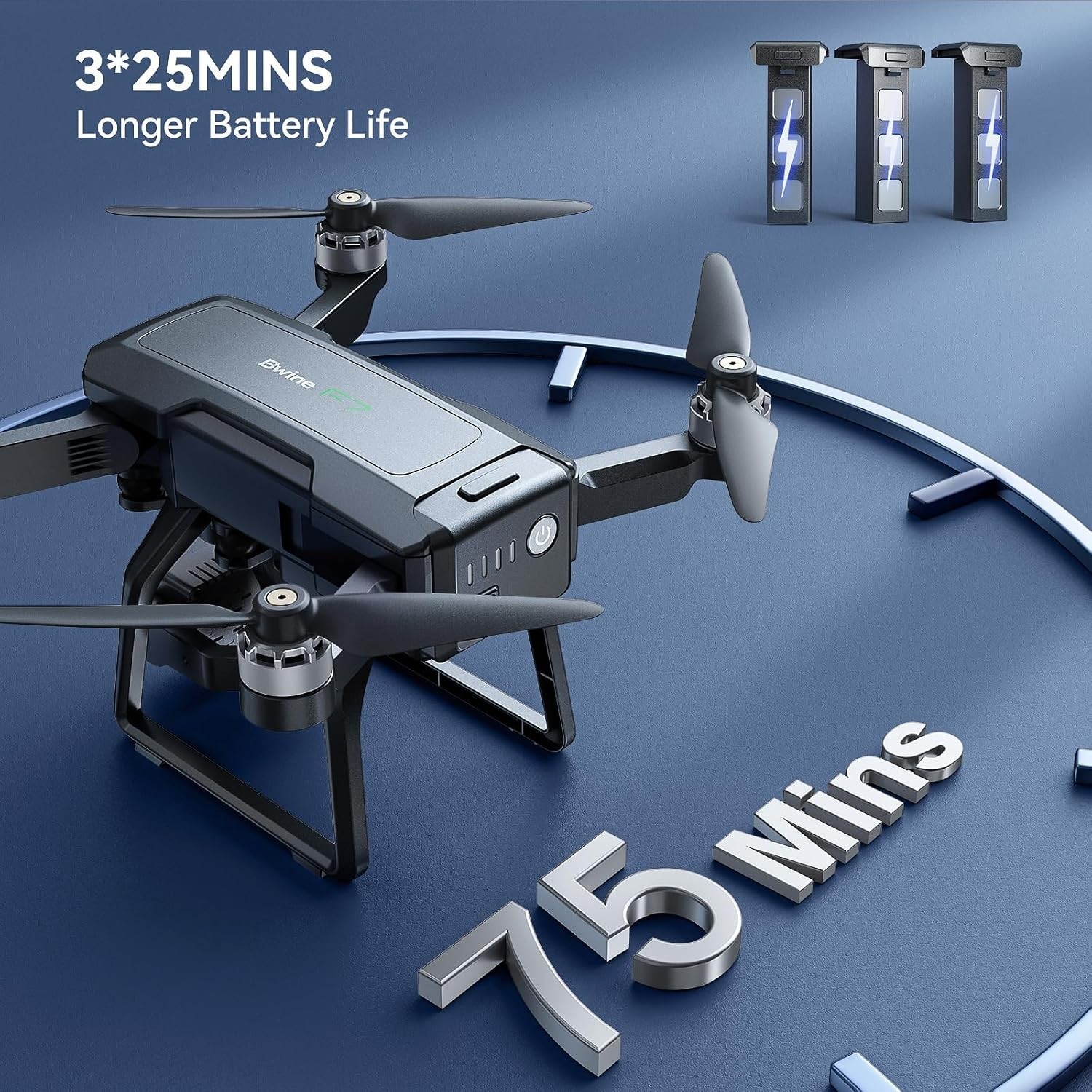 Pro Drone with 4K Night Vision 3 Batteries 75 Mins Flight Time Best Quality US
