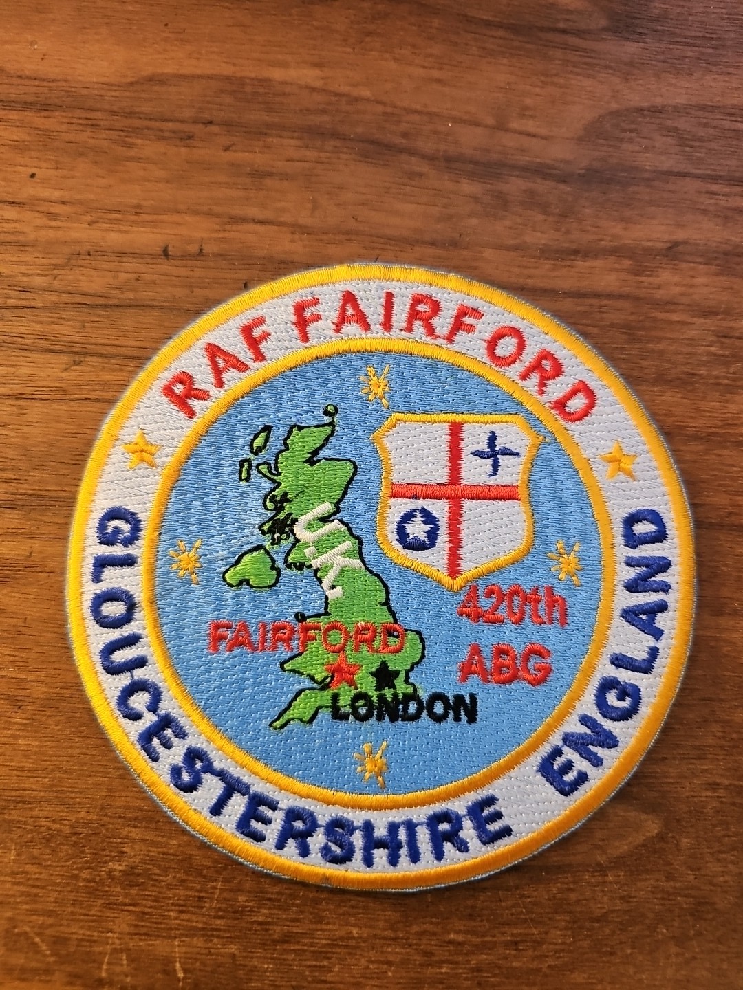 USAF BASE PATCH, RAF FAIFORD,GLOUCESTERSHIRE ,ENGLAND