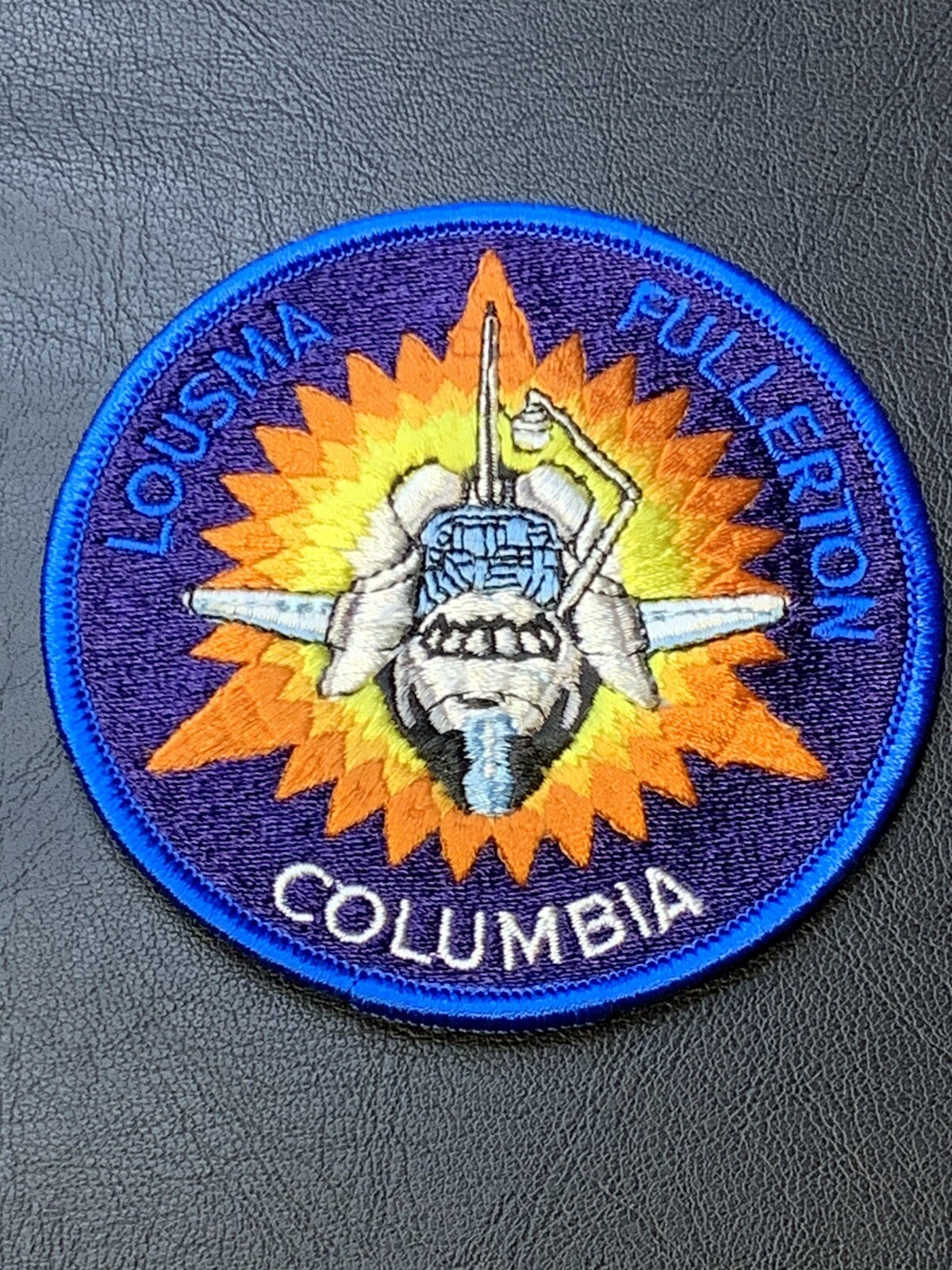 VINTAGE NASA COLUMBIA SPACE SHUTTLE MISSION PATCH/BADGE - LOUSMA FULLERTON