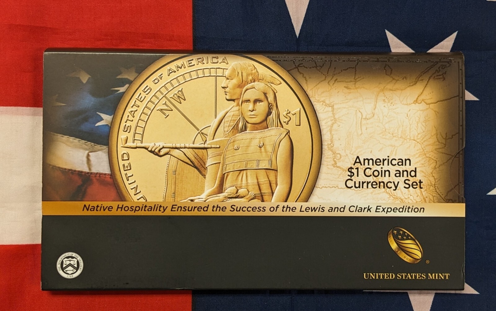 2014 Native American $1 Lewis & Clark Coin & Curren Coin And Currency Set In OGP