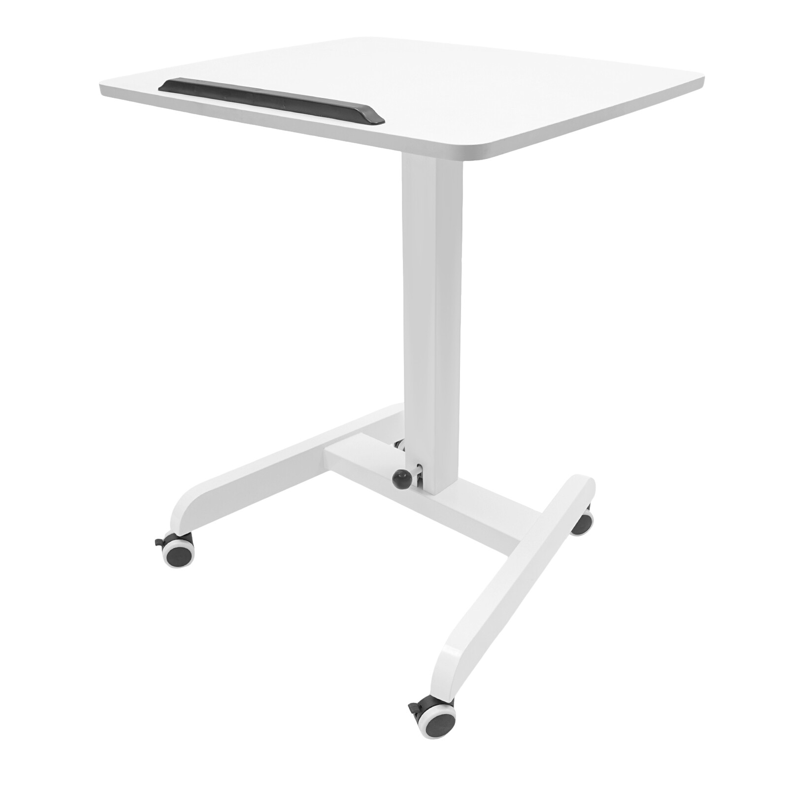 Mobile Adjustable Height Standing Desk with Tilt Top & Rolling Wheels