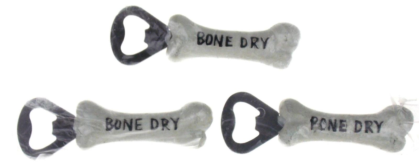 Ganz Dog Lover Bone Dry Bottle Opener Lot 3 Bone Shaped White Gift Party Favor