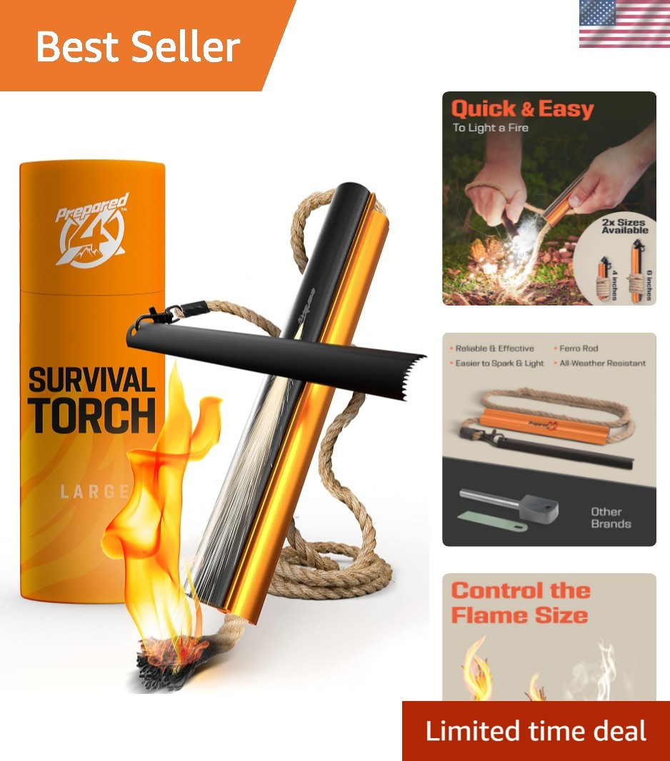 Fire Starter Survival Tool - All-in-One Flint and Steel Fire Starter Kit - Fe...