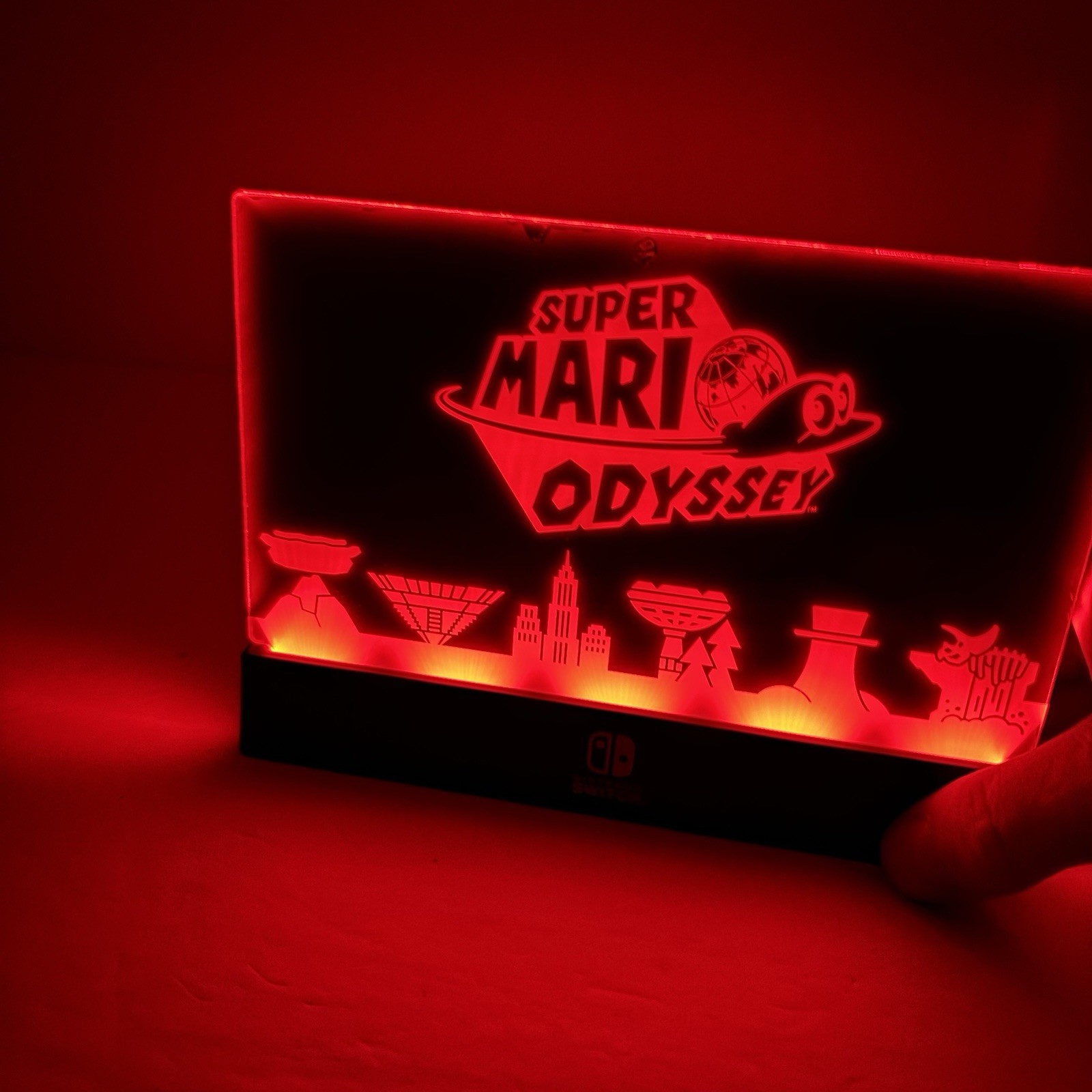 Nintendo Switch Dock Shield Mario Light Up Tested Works