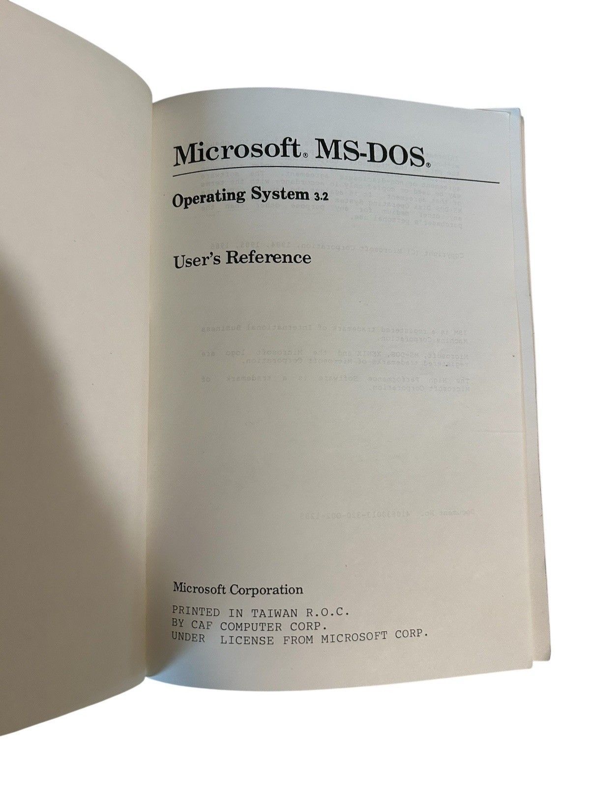 Microsoft MS-DOS User’s Guide (Book) - Operating System 3.2 Vintage Hard To Find