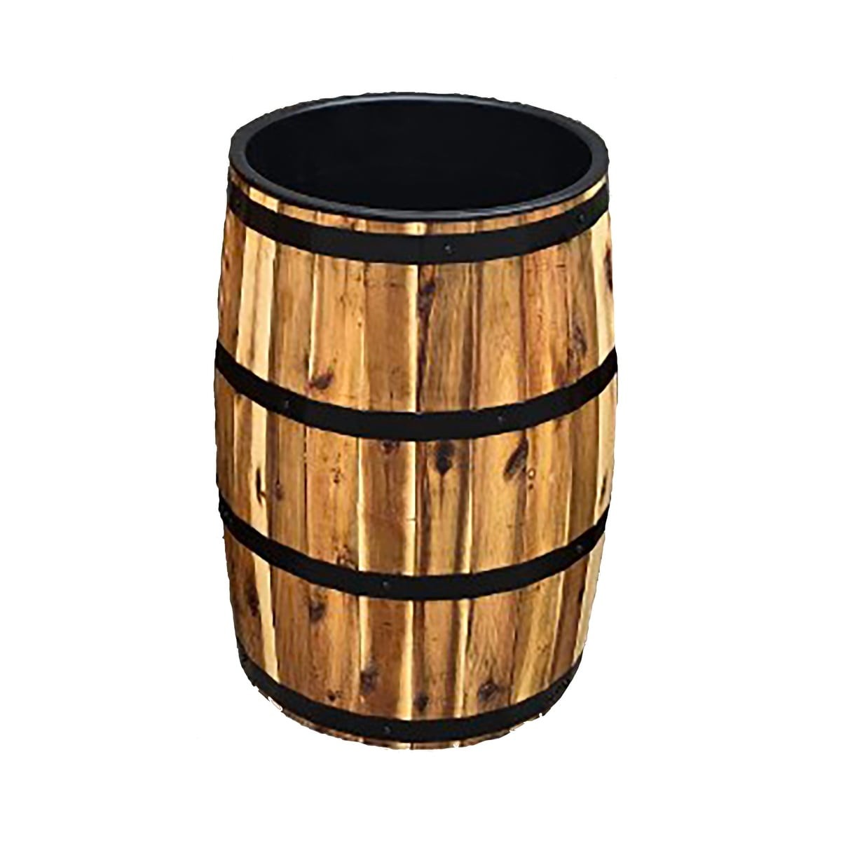 20" Acacia Wood Drum Patio Planter Barrel - 20