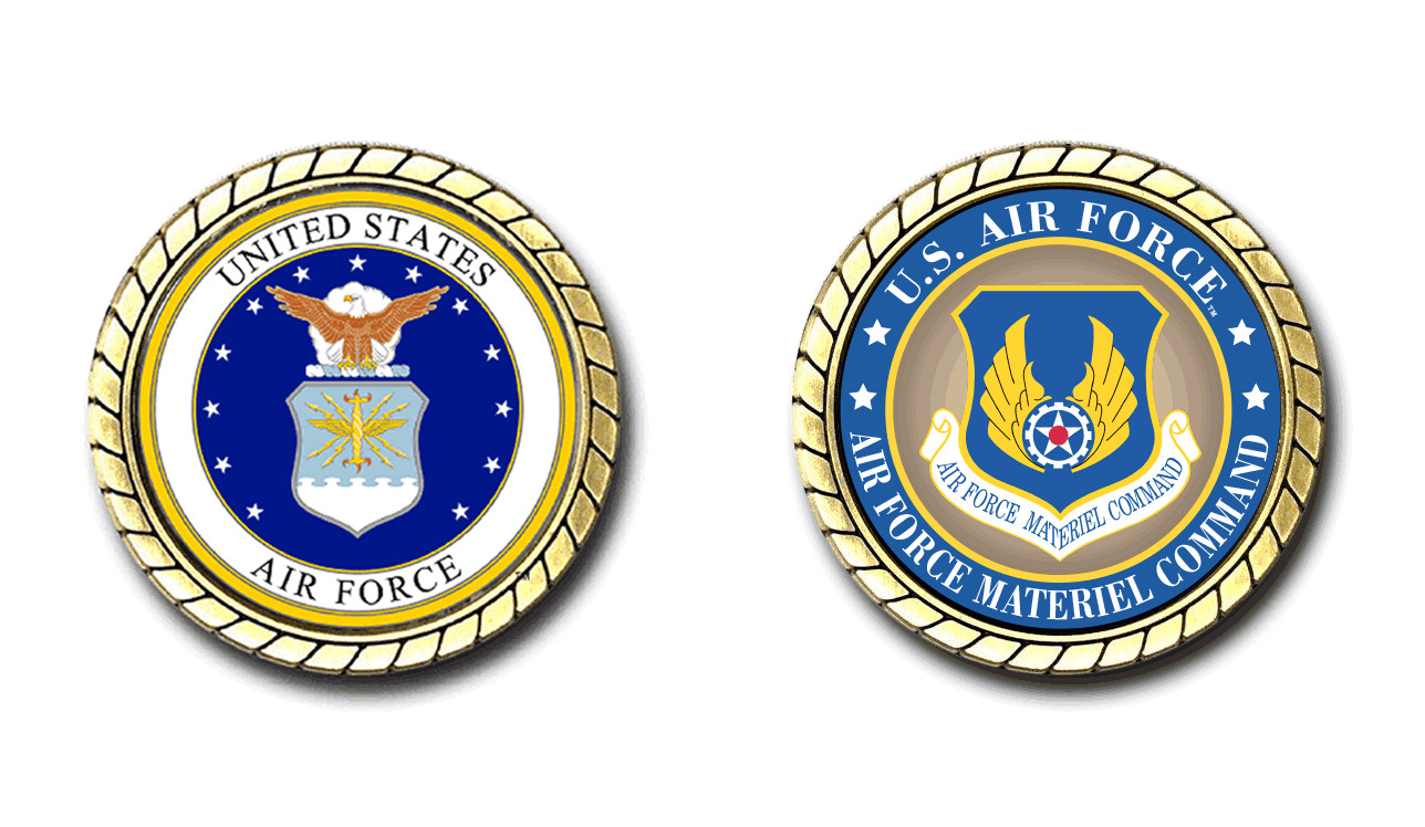 US Air Force Material Command Challenge Coin Coin Officially Licensed