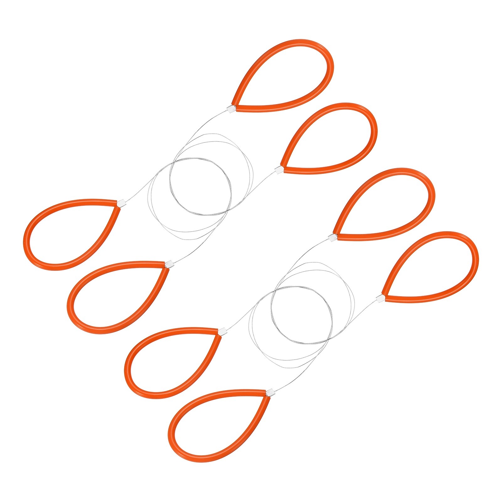 4pcs Pottery Wire Tool with Rubber Handle for Pottery, Orange